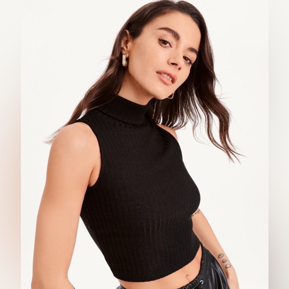 DKNY Sport Sleeveless Mock Crop Top Women